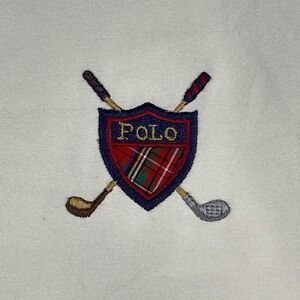 Vintage Polo Golf‎ Ralph Lauren Jacket Mens Size Extra Large Beige Logo Lined